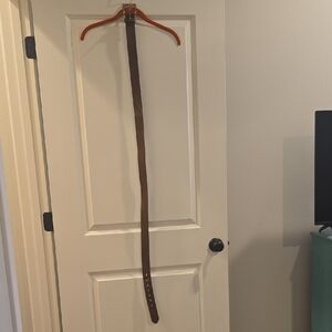 Elegant Brown Leather Belt